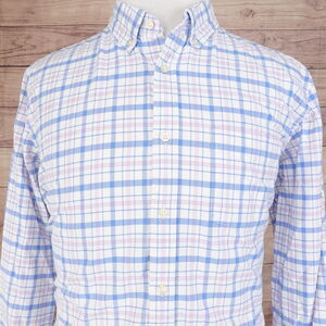 GAP UNTUCKED FIT LONG SLEEVE PLAID BUTTON DOWN OXFORD SHIRT MENS SIZE XL